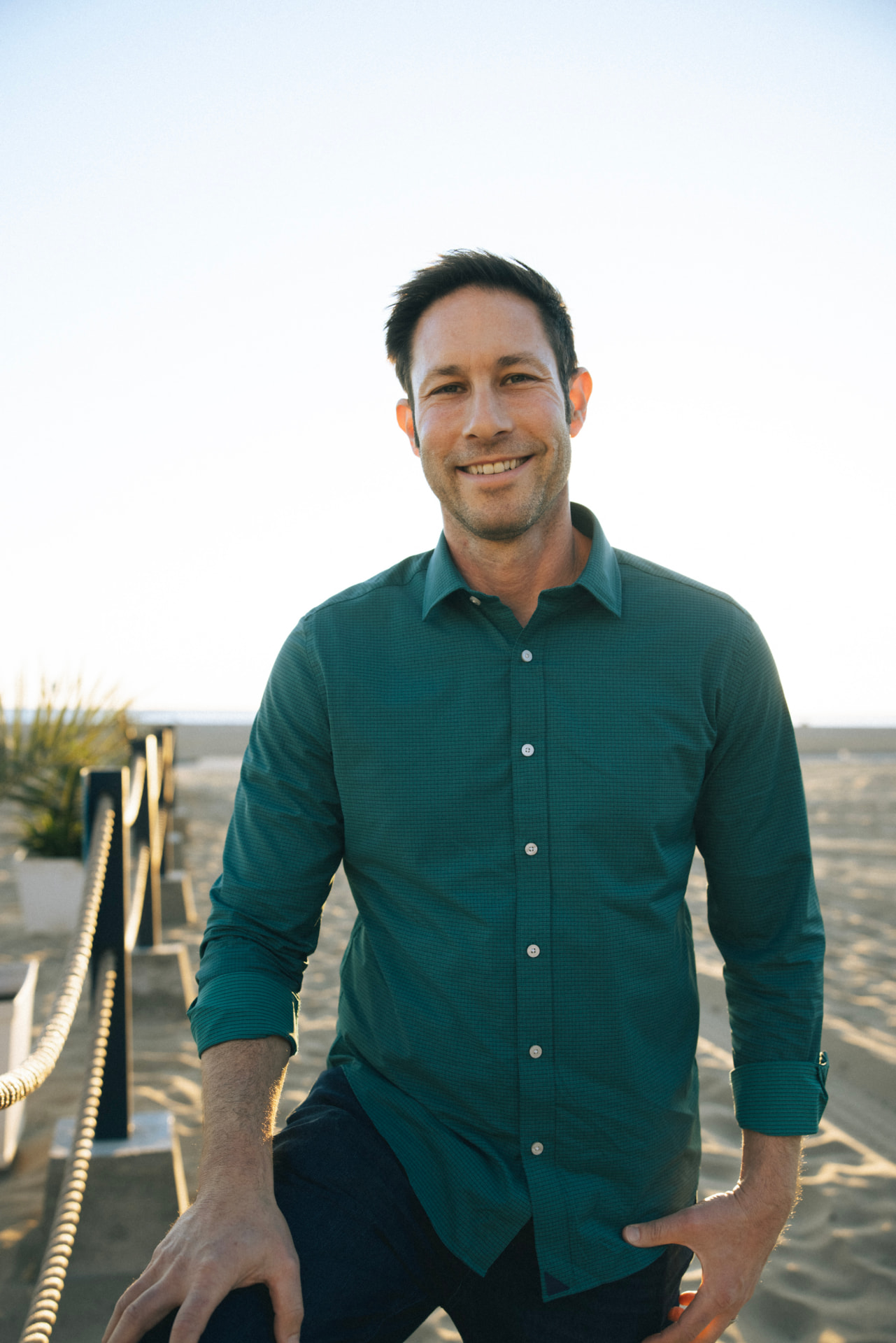 Reid Kaplan, Westside Los Angeles real estate broker, at the beach